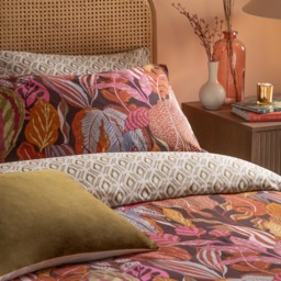 Furn King Size Utopia Printed Reversible Duvet Set - Orange - Wilko - thumbnail 5
