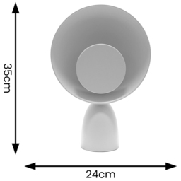 ValueLights Saffy Matte Grey Shade LED Table Lamp - Size: 35 x 24.5 x 10cm - Wilko - thumbnail 6
