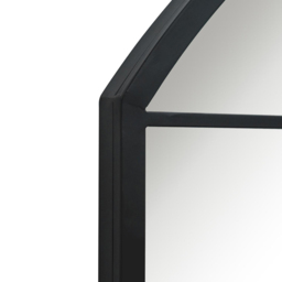 MirrorOutlet The Arcus Black Metal Arched Window Wall Mirror 174 x 85cm - Wilko - thumbnail 7