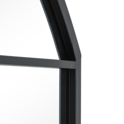 MirrorOutlet The Arcus Black Metal Arched Window Wall Mirror 174 x 85cm - Wilko - thumbnail 6