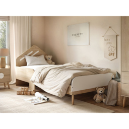 Flair Noah Single Oak and White Bed with House-Shaped Headboard - Wilko - thumbnail 7