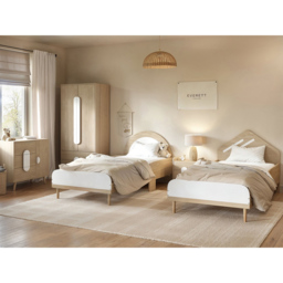 Flair Noah Single Oak and White Bed with House-Shaped Headboard - Wilko - thumbnail 6