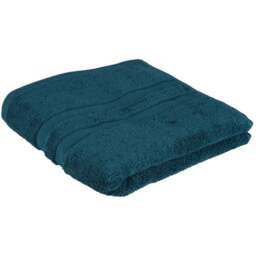 Divante Soft Turkish Cotton Teal Terry Dobby Hand Towel - Wilko