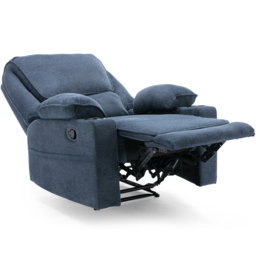 Furniture Online Sydney Blue Manual Recliner Chair with Cupholder - Size: 104 x 90 x 92.5cm - Wilko - thumbnail 6