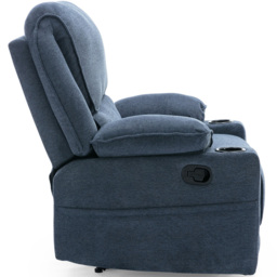 Furniture Online Sydney Blue Manual Recliner Chair with Cupholder - Size: 104 x 90 x 92.5cm - Wilko - thumbnail 5