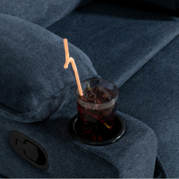 Furniture Online Sydney Blue Manual Recliner Chair with Cupholder - Size: 104 x 90 x 92.5cm - Wilko - thumbnail 7