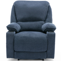 Furniture Online Sydney Blue Manual Recliner Chair with Cupholder - Size: 104 x 90 x 92.5cm - Wilko - thumbnail 4