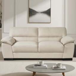 Artemis Home Mellette 3 Seater Oat Fabric Sofa - Oatmeal - Wilko - thumbnail 1
