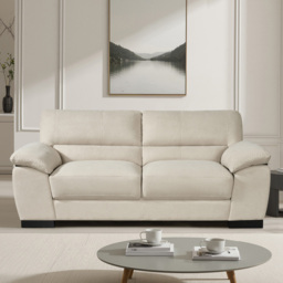 Artemis Home Mellette 3 Seater Oat Fabric Sofa - Oatmeal - Wilko - thumbnail 4