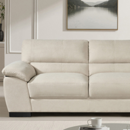 Artemis Home Mellette 3 Seater Oat Fabric Sofa - Oatmeal - Wilko - thumbnail 3
