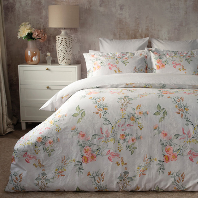 Serene Rieva Super King Size Floral 300 Thread Count Duvet Cover Set - Multi - Wilko - image 1