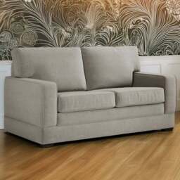 Jay-Be Urban 2 Seater Brushed Twill Smoke Sofa Bed with e-Pocket Mattress - Grey - Wilko - thumbnail 1