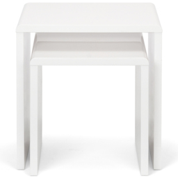 Julian Bowen Manhattan White Nest of Tables Set of 2 - Size: 40 x 50 x 50cm - Wilko - thumbnail 4
