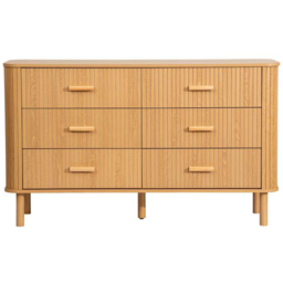 Birlea Axel 6 Drawer Fluted Chest of Drawers - Brown - Wilko - thumbnail 4