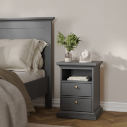 Florence Paris Matt Grey 3 Piece Bedroom Furniture Set - Furniture To Go - Wilko - thumbnail 5