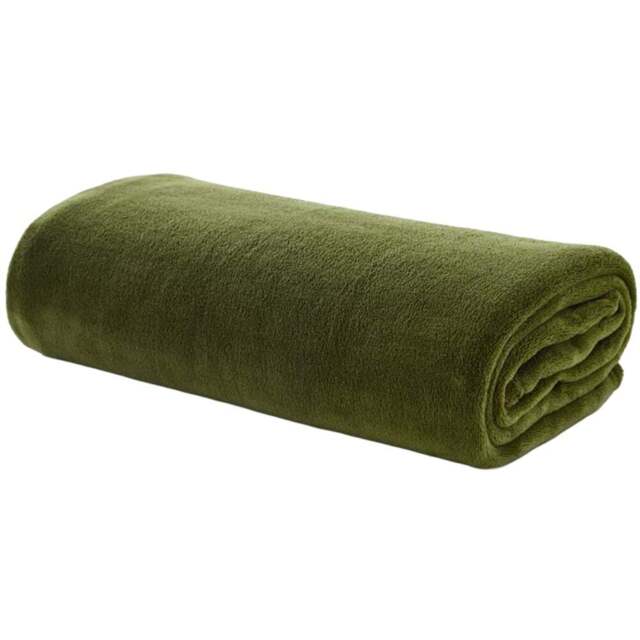 Deyongs Khaki Snuggle Touch Throw 140 x 180cm - Brown - Wilko - image 1