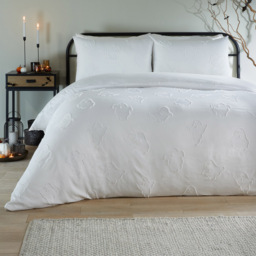 Duvet Day Super King Size Ghostly Ghouls Soft Touch Tufted Duvet Set - White - Wilko - thumbnail 1
