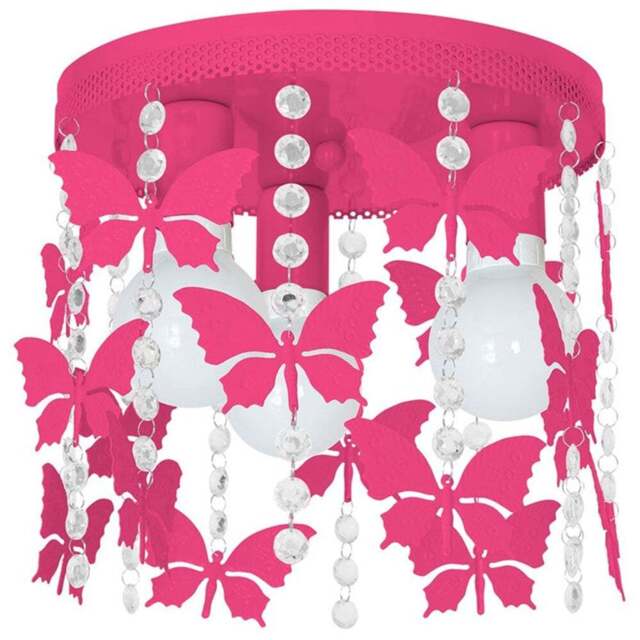 Milagro Angelica Hot Pink Ceiling Lamp 230V - Size: 30 x 30 x 28cm - Wilko - image 1
