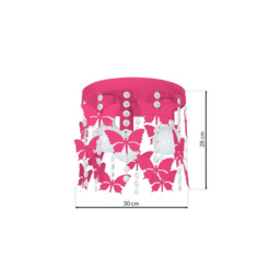 Milagro Angelica Hot Pink Ceiling Lamp 230V - Size: 30 x 30 x 28cm - Wilko - thumbnail 7