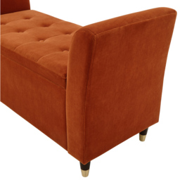 GFW Genoa Russet Brown Upholstered Window Seat With Storage - Size: 41 x 107 x 58cm - Wilko - thumbnail 7