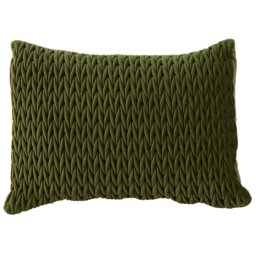 Divante Anya Cushion - Olive - Size: 50 x 30cm - Wilko