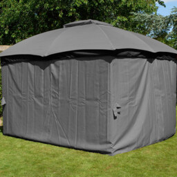 Glendale Rio 3 x 3.65m Grey Garden Gazebo - Size: 3 x 4m - Wilko - thumbnail 5
