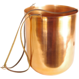 Botanik Copper Hanging Planter with Leather Straps 22 x 18cm - Size: 22 x 18 x 18cm - Wilko - thumbnail 3