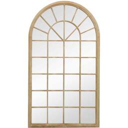 The Somerley Sand Arch Wall Mirror 180 x 103cm - Cream - MirrorOutlet - Wilko