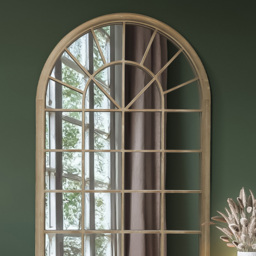 The Somerley Sand Arch Wall Mirror 180 x 103cm - Cream - MirrorOutlet - Wilko - thumbnail 4
