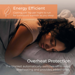 Tower Double White Heated Under Blanket - Size: 135 x 120 x 1cm - CARMEN - Wilko - thumbnail 6