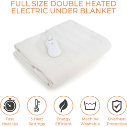 Tower Double White Heated Under Blanket - Size: 135 x 120 x 1cm - CARMEN - Wilko - thumbnail 4