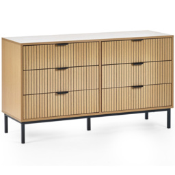 Julian Bowen 6 Drawer Warm Wood Storage Chest - Brown - Wilko - thumbnail 3