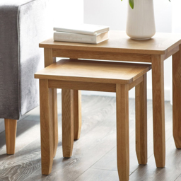 Julian Bowen Mallory Nest of Tables Set of 2 - Size: 38 x 50 x 56cm - Brown - Wilko - thumbnail 6