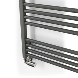 Terma Fiona 2349BTU Sparkling Grey Heated Towel Rail 1620 x 500mm - Size: 162 x 50 x 7.2cm - Wilko - thumbnail 4