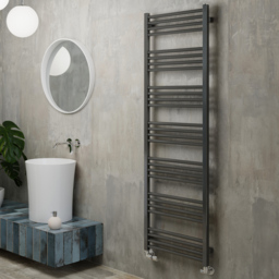 Terma Fiona 2349BTU Sparkling Grey Heated Towel Rail 1620 x 500mm - Size: 162 x 50 x 7.2cm - Wilko - thumbnail 3