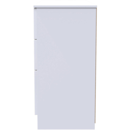 Crowndale Milan 6 Drawer White Gloss and White Wide Chest of Drawers Ready Assembled - White Gloss & White - Wilko - thumbnail 4