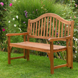 Garden Gear 2 Seater Acacia Folding Bench - Size: 120 x 67 x 20cm - Brown - Wilko - thumbnail 1