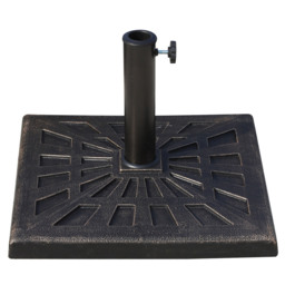 Outsunny 15kg Umbrella Stand Base Bronze - Size: 320 x 470 x 470cm - Black - Wilko - thumbnail 1