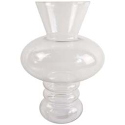 Leaf Bubble Clear Glass Vase 35cm - Size: 35 x 27 x 27cm - White - Wilko
