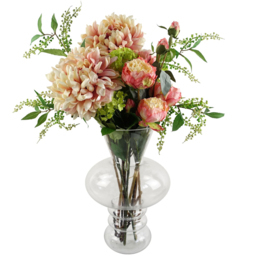 Leaf Bubble Clear Glass Vase 35cm - Size: 35 x 27 x 27cm - White - Wilko - thumbnail 3