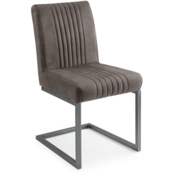 Julian Bowen Brooklyn Set of 2 Charcoal Grey Dining Chair - Wilko - thumbnail 4