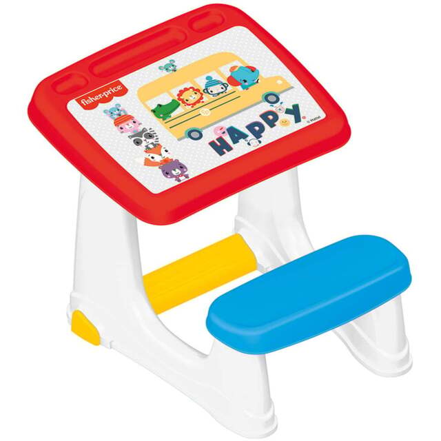 Dolu Fisher Price Kids Study Desk - Size: 50 x 64 x 74cm - Multi - Wilko - image 1