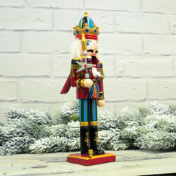 St Helens Multicolour Christmas Nutcracker with Staff - Size: 7 x 7 x 30cm - Wilko - thumbnail 5
