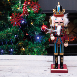 St Helens Multicolour Christmas Nutcracker with Staff - Size: 7 x 7 x 30cm - Wilko - thumbnail 3