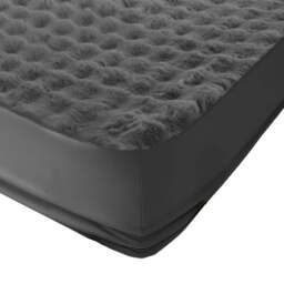 Sweet Dreams Alpine King Size Charcoal Faux Fur Fitted Sheet - Wilko