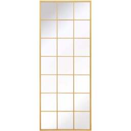 The Fenestra Gold Window Leaner Wall Mirror 200 x 80cm - MirrorOutlet - Wilko