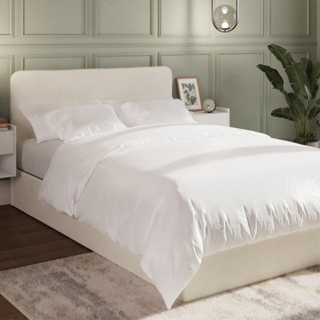 GFW Chiswick Double Natural Ottoman Bed - Cream - Wilko - image 1