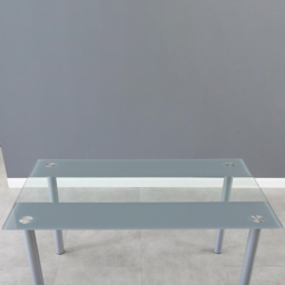 Portland Kosy Koala 4 Seater Modern Glass Dining Set Grey - Wilko - thumbnail 5