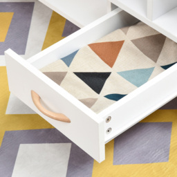 Portland Single Door Single Drawer White Rectangular Coffee Table - Wilko - thumbnail 4
