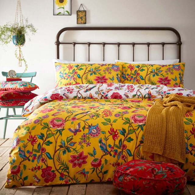 furn. Pomelo Super King Yellow Duvet Set - Wilko - image 1